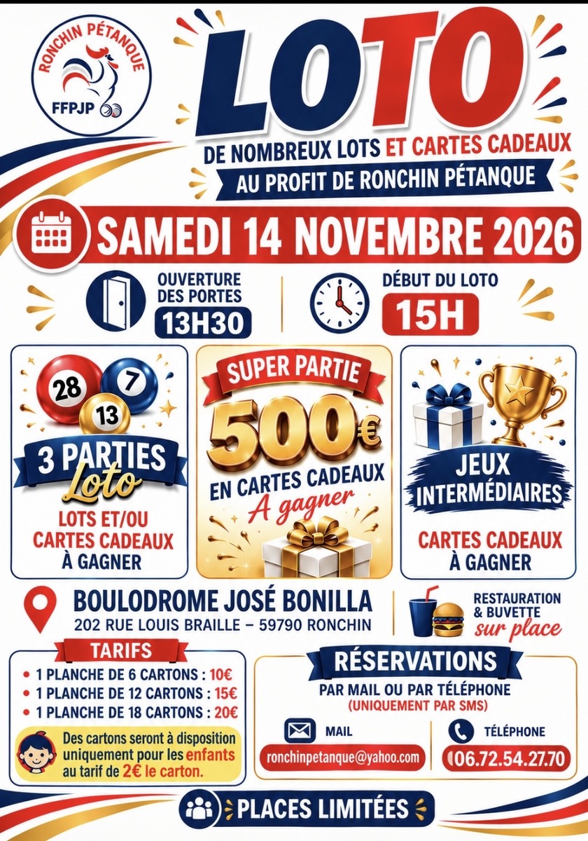 Grand Loto de Ronchin Pétanque