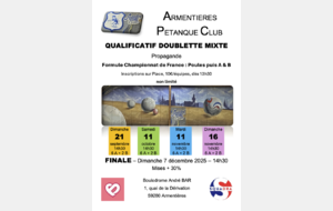 Qualificatif Doublette MIXTE à Armentières