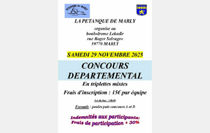 Concours Triplette à Marly