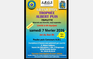 Concours triplette Grand Prix ABGS