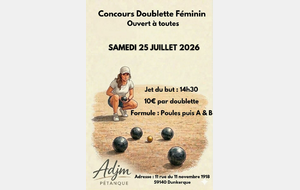 Doublette féminin à  ADJM
