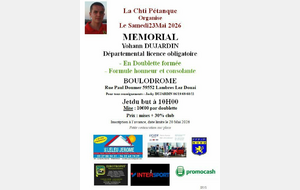 Mémorial Y.Dujardin à Ch'ti Pétanque