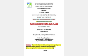 Concours vétérans en Doublette