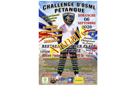 ⚠️ Annulation du Challenge de Lomme