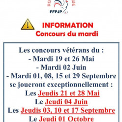 Information Concours du Mardi