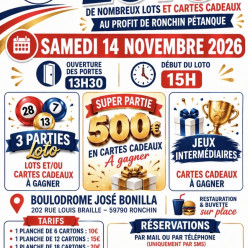 Grand Loto de Ronchin Pétanque